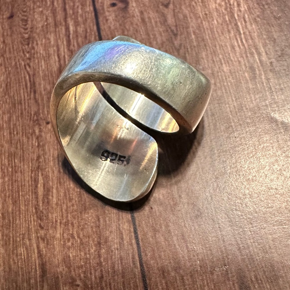 Stylish Silver Statement Ring - image 3